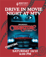 Drive-In Movie Night Series at Monterey Touring Vehicles: Christine