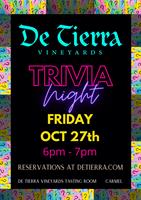 Trivia at De Tierra Vineyards Tasting Room
