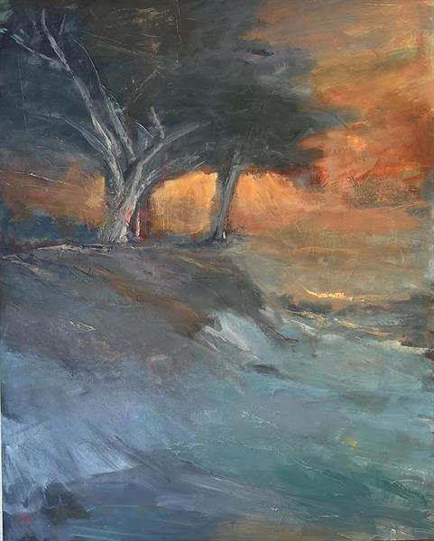 Scenic Sunset. 48x60. Oil on canvas