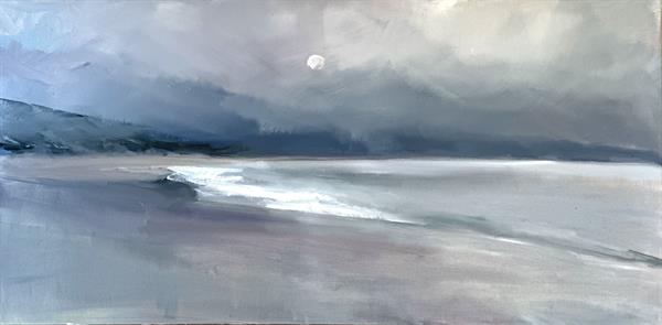 A Misty Morning. 24x48 oil on canvas