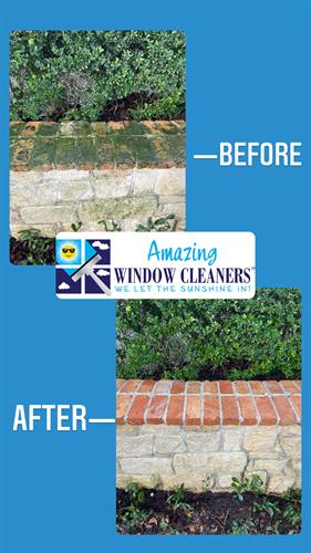 Wow! Look at this “before & after” pressure washing!