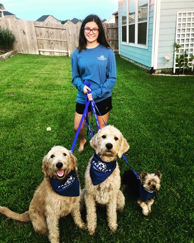 Daughter and dogs Daughter and dogs
