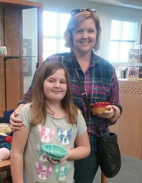 Look at the lovely baskets these patrons made at the Southwest Branch Library