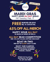 Mardi Gras All-Day Happy Hour at Bar45| One Club Gulf Shores