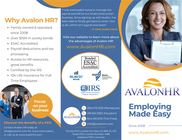 Avalon HR brochure Design 1