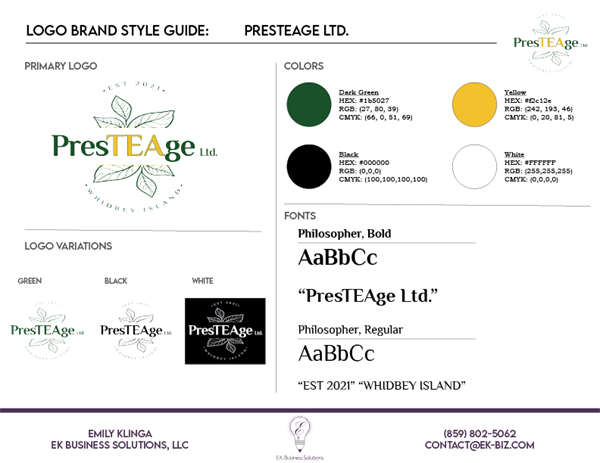 PresTEAge logo design