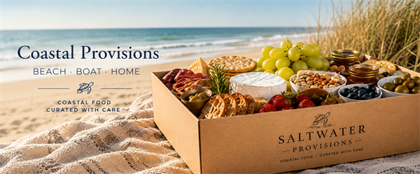 Skip the grocery run. Enjoy more beach time. Curated boxes for beach, boat & entertaining.