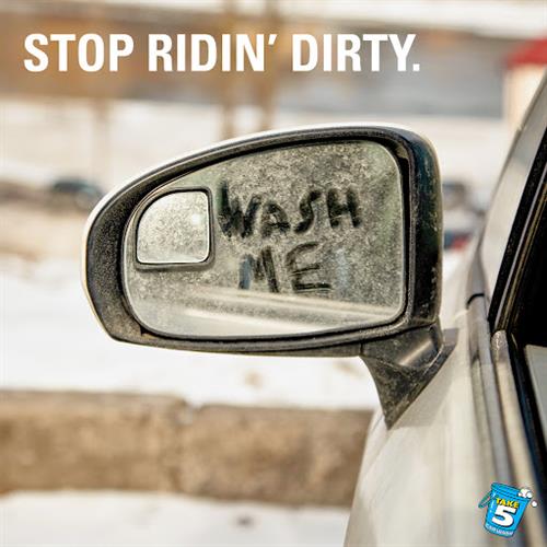 Are you ridin’ dirty? At Take 5 Car Wash, we think dirt and grime should be a crime. Stop by a location near you and leave your days of dirt and grime behind. 