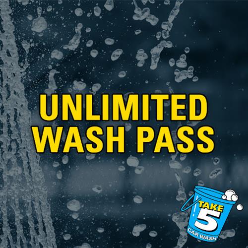 Never stress about cleaning your car again with our Unlimited Wash Pass. For a low monthly rate, you can wash your vehicle as often as you need! Upgrade to this unbeatable value plan with no sign-up fee and no contract. Let us do all the work and visit a Take 5 Car Wash near you!