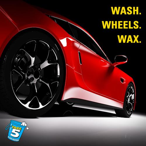 At Take 5 Car Wash, we’re your one-stop shop for keeping your car squeaky clean. Enjoy a superior wash, glistening wheels, and our specially formulated wax sealant to protect your vehicle’s glass and paintwork with our Wash, Wheels, and Wax Unlimited Wash Pass. Stop by today and keep your car looking fresh!