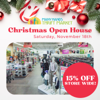 MEMBER EVENT: Christmas Open House at Many Hands Thrift Market