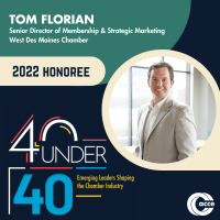 WDM Chamber’s Tom Florian Honored as 2022 ACCE 40 Under 40 Recipient