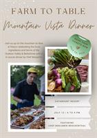 Catamount Mountain Vista Farm to Table Dinner