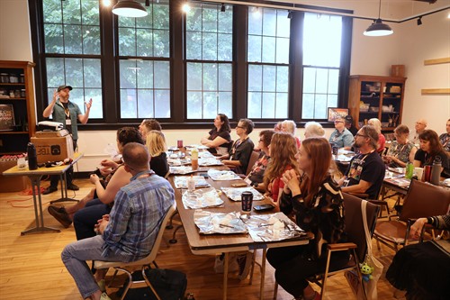 One of 19 workshops in 2025 - sculpting with cotton wool