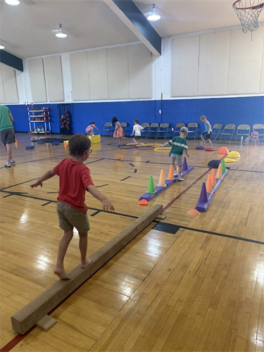 We love gymnastics in the gym!