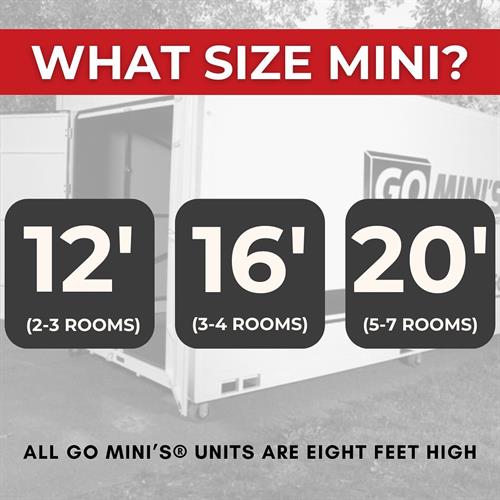 We offer 3 sizes, including our exclusive 20' Go Mini!