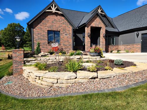 Natural Stone Retaining Wall