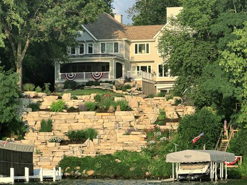 Natural Stone Shoreline Retaining Wall