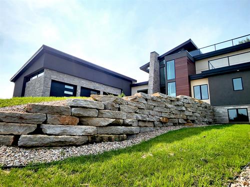 Natural Stone Retaining Wall