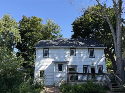 Rear view of new Moire Black roof installed in Madison, WI. 