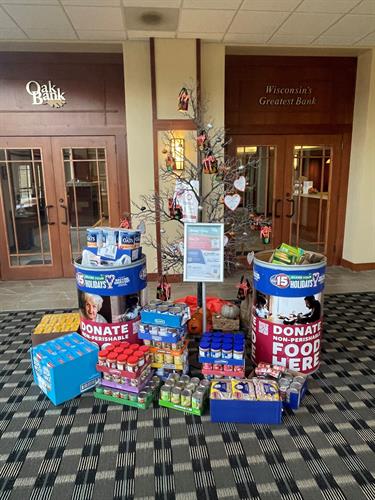 Oak supports over 130 causes each year including Share Your Holidays Food Drive benefitting Second Harvest Food Bank.