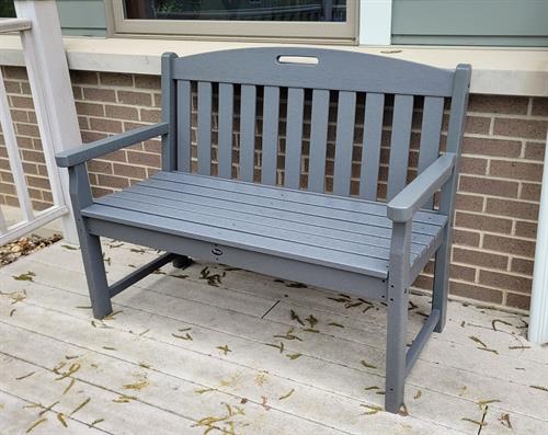 This is one of the benches located at the Verona Senior Center