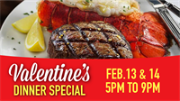 Valentine's Dinner Special at Chewelah Casino