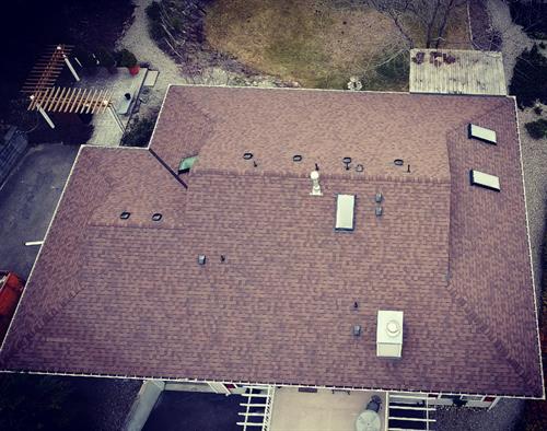 Large residential roofing installation
