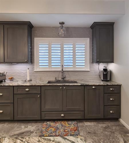 Composite Shutters over a Kitchen Sink