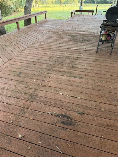 Deck wash (before)