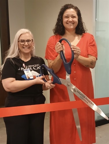 Dee & Linn at AEHC AZ Ribbon Cutting 