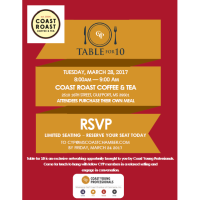 Coast Young Professionals Table for 10: Coast Roast Coffee & Tea