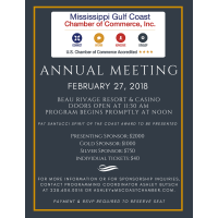 Mississippi Gulf Coast Chamber of Commerce's 2018 Annual Meeting