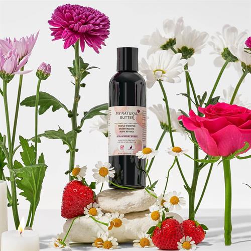 Triple Whipped Strawberry Burst Body Butter — deeply hydrating and irresistibly fresh.