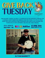 Chandeleur Brewing Giveback Night for Embrace Abilities featuring Elton Barrett