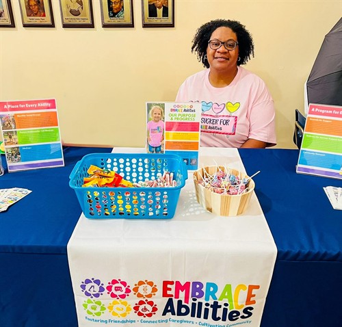 Parent Ambassador Julia Moffett at the Black Family Wellness Expo on March 21, 2026