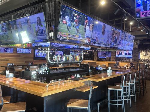 Plenty of televisions to catch any game!