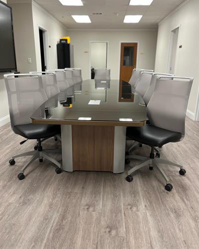 CONFERENCE TABLE AND CHAIRS