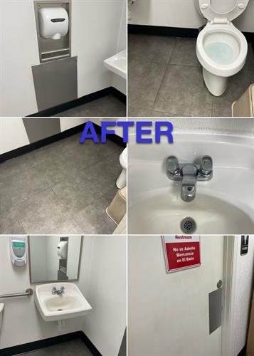 After pictures from cleaning at a large retailer