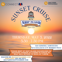  2022 CYP Connect Sunset Cruise with Ship Island Excursions 