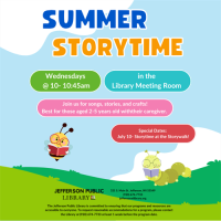 Summer Storytime at Jefferson Public Library