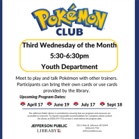 Pokémon Club at Jefferson Public Library