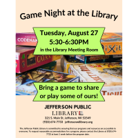 Game Night at the Jefferson Public Library