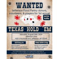 Jefferson Food Pantry Texas Hold 'Em Fundraiser