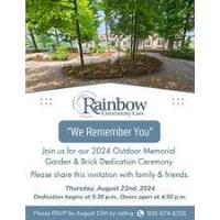 Rainbow Community Care 2024 Outdoor Memorial Garden & Brick Dedication Ceremony