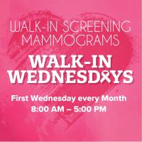 Walk-In Wednesdays: Screening Mammograms