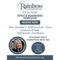 Rainbow Community Care's 8th Annual Ethics & Boundaries Workshop