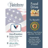 Rainbow Community Food Drive to benefit American Legion Post #164 and #67