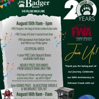 Badger Bank 20th Anniversary in Johnson Creek