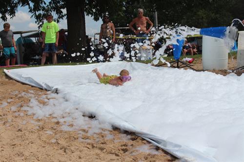 Bubble Slip n Slide on the Beach